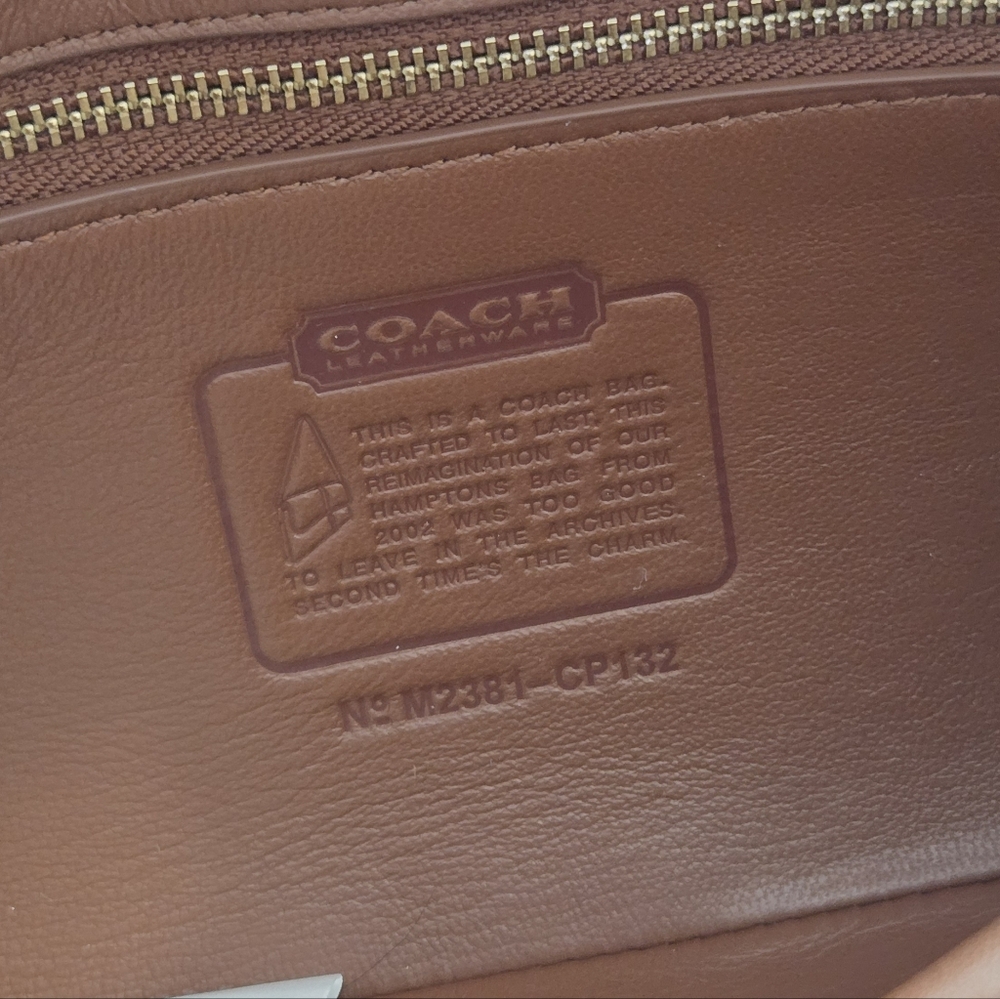 LIKE NEW COACH HAMPTONS 1941 SADDLE BAG BROWN WITH BRASS HARDWARE - Picture 5 of 12